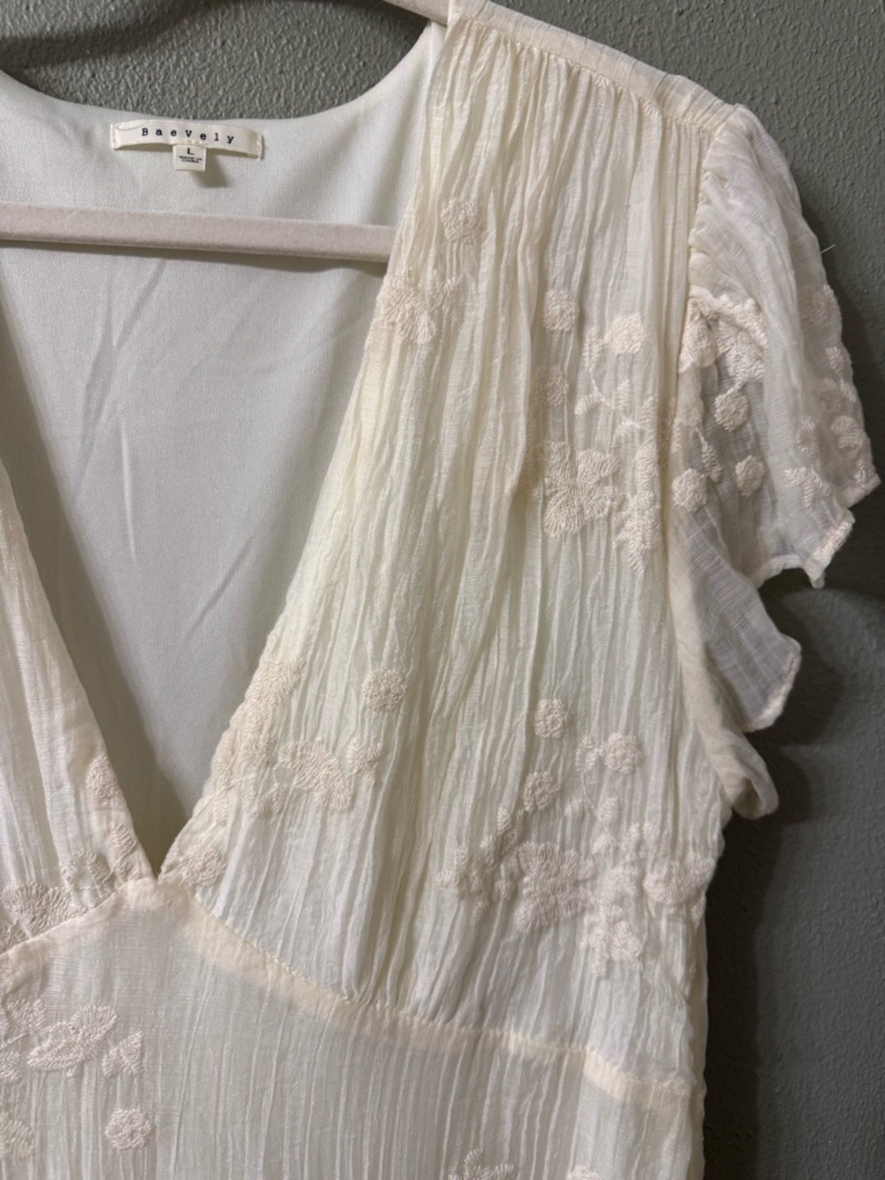 Bohme Sol embroidered maxi dress white L - Picture 6 of 11